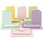 Kaarten en Enveloppen - DIY Kaarten Maken - Pastel Kleuren - A6 Formaat - 220 Gr - Set van 50 Kaarten en Enveloppen