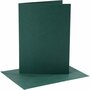 Kaarten En Enveloppen - Kaartenset - DIY - Kaarten Maken - Donkergroen - Kaart: 12,7x17,8 cm 230 Gram - Envelop: 13,3x18,5 cm 120 Gram - 4 Sets