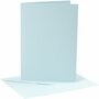 Kaarten En Enveloppen - Kaartenset - DIY - Kaarten Maken - Lichtblauw - Kaart: 12,7x17,8 cm 220 Gram - Envelop: 13,3x18,5 cm 120 Gram - 4 Sets