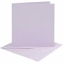 Kaarten En Enveloppen - Kaartenset - DIY - Kaarten Maken - Lichtpaars - Kaart: 15,2x15,2 cm 210 Gram - Envelop: 16x16 cm 120 Gram - 4 Sets