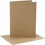 Kaarten En Enveloppen - Kaartenset - DIY - Kaarten Maken - Naturel - Kaart: 12,7x17,8 cm 230 Gram - Envelop: 13,3x18,5 cm - 4 Sets