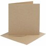 Kaarten En Enveloppen - Kaartenset - DIY - Kaarten Maken - Naturel - Kaart: 15,2x15,2 cm 230 Gram - Envelop: 16x16 cm 120 Gram - 4 Sets