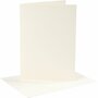 Kaarten En Enveloppen - Kaartenset - DIY - Kaarten Maken - Off-White - Kaart: 12,7x17,8 cm 220 Gram - Envelop: 13,3x18,5 cm 120 Gram - 4 Sets