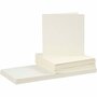 Kaarten en Enveloppen - Off-White - 15x15 cm - Envelop: 16x16 cm - 110+220 Grams - 50 Sets