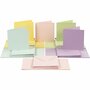 Kaarten En Enveloppen - Kaartenset - Dubbelzijdige Kaarten - DIY - Kaarten Maken - Pastel Kleuren - 15x15cm - Envelop: 16x16cm - 50 Sets