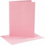 Kaarten En Enveloppen - Kaartenset - DIY - Kaarten Maken - Roze - Kaart: 12,7x17,8 cm 220 Gram - Envelop: 13,3x18,5 cm 120 Gram - 4 Sets