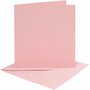 Kaarten En Enveloppen - Kaartenset - DIY - Kaarten Maken - Roze - Kaart: 15,2x15,2 cm 220 Gram - Envelop: 16x16 cm 120 Gram - 4 Sets