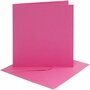 Kaarten En Enveloppen - Kaartenset - DIY - Kaarten Maken - Roze - Kaart: 15,2x15,2 cm 220 Gram - Envelop: 16x16 cm 120 Gram - 4 Sets