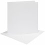 Kaarten En Enveloppen - Kaartenset - DIY - Kaarten Maken - Wit - Kaart: 15,2x15,2 cm 230 Gram - Envelop: 16x16 cm 120 Gram - 4 Sets