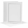 Kaarten En Enveloppen - DIY Borduurset - Witte Kaarten 10,5x15 cm - Enveloppen 11,5x16,5 cm - 6 sets - 1 doos - Handgemaakte Kaarten - Hobbykaarten - Knutselpapier