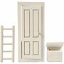 Kabouterdeur - DIY Deur Voor Huis - Houten Poppenhuis Deur - Creatieve Decoratie Deur - DIY Kabouterdeuren - Formaat 8x18cm - 1 Set