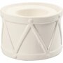 Terracotta Kandelaar - Witte Terracotta Waxinelichthouder - Kandelaar Voor Kaarsen - DIY Kandelaar Decoratie - H: 6,6 cm, D: 9,3 cm - 2 Stuks