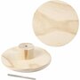 Kapstok Haak - Rond - 4,5 cm Diameter - 15 cm Breed - Licht Hout - Inclusief Ophangbeslag - Stijlvolle Wandhaak voor DIY Interieurdecoratie