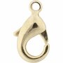 Karabijnhaken Verguld - Sieraden Sluiting - DIY Sluitingen - Goudkleurig Karabijnhaak - Metaal Sluiting - Sleutelhanger Haak - Sieraden Onderdelen - L 10,1 mm - 5 Stuks