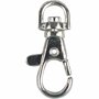Karabijnsluiting - Verzilverd Karabijnhaak - Grote Sieraden Haak - Metalen Sluiting - DIY Sieraden Maken - Hoogte 3,7 cm - Diameter 37 mm - Breedte 1,4 cm - Sieraden Accessoires - 15 Stuks