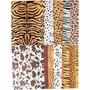 Dierenprint Karton 300 Grams - A4 Formaat - Dubbelzijdig Bedrukt Karton - Creatief Knutselkarton - 21x29,7 cm - 10x10 Vellen