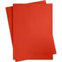 Karton - helder rood - A2 - 42x60cm - 180 grams - Creotime - 10 vellen