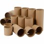 Gerecycled Karton Rollen - Hobby Karton Kokers - DIY Knutselmateriaal - Kartonnen Kegels voor Creatieve Projecten - Ideaal voor Schilderen, Decoreren & Modelbouw - 60 Stuks