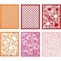 Kartonblok A6 200 Grams - Oranje Roze Rood Karton - Stevig Hobbykarton - Creatief Papier - A6 Formaat 104x146 mm - 24 Vellen