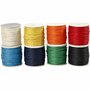 Katoenkoord - Waxed Koord - Diverse Kleuren - DIY Haken En Macrame - Creatief Koord Voor Handwerk - Diameter 1mm - Lengte 40m - 8 Rollen
