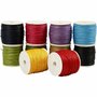 Katoenkoord - Waxed Macramé Koord - DIY Haken en Knopen - Sterk Katoenen Touw - Knutselkoord - Dikte 1mm - Lengte 50m - Set van 10 Rollen