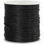 Stevig Zwart Katoenkoord - Gewaxed Macramé Touw - Geschikt voor DIY Hobbyprojecten, Sieraden Maken & Cadeau Inpakken - 1 mm Dikte - 100 m Rol