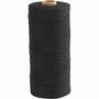 Katoenkoord - Zwart - Dun Getwijnd Koord Voor DIY & Macramé - 85% Katoen & 15% Polyester - Ø1mm - 315 Meter Rol - Geschikt Voor Creatieve Hobbyprojecten & Cadeauverpakking