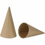 Papier-maché Kegels - Kegelvormige Figuren - Bruine Kartonnen Kegels - Kegelvorm - Puntvorm Voor Decoratie, Knutselen En Versieren - Kerstboom Vorm - Hoogte: 14cm - Ø7cm - Set Van 10 Stuks