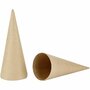 Papier-maché Kegels - Kegelvormige Figuren - Bruine Kartonnen Kegels - Kegelvorm - Puntvorm Voor Decoratie, Knutselen En Versieren - Kerstboom Vorm - Hoogte: 20cm - Set Van 5 Stuks