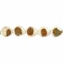 Keramiek kralen, off-white, d 24x22 mm, gatgrootte 2 mm, 9 stuk