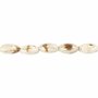 Keramiek kralen, off-white, tonvormig, d 23x12 mm, gatgrootte 2 mm, 9 stuk