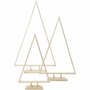 DIY Kerstbomen Set - Witte Decoratiebomen Voor Kerst - Hoogte 40-60cm - Breedte 22,5-35cm - Geschikt Voor Knutselprojecten - 3 Stuks