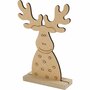 Houten Rendier Decoratie - Vrijstaande MDF Kerstfiguur - DIY Kerstversiering voor Schilderen & Personaliseren - Perfect voor Hobby & Creatieve Kerstknutsels - 15 cm Hoog