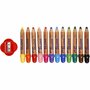 Kleurpotloden - Gekleurde Tekenpotloden Voor Kinderen - Lengte 10,5 cm - Ø 13 mm - Vulling 6 mm - Sterke Kleuren Voor Tekenprojecten - Set Van 12 Stuks