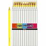 Kleurpotloden - Gele Jumbo Potloden - Lengte: 17,45 cm - Vulling: 5 mm - Set van 12 Stuks - Ergonomische Grip - Schoolpotloden - Kunstbenodigdheden