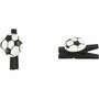 Knijper Met Voetbal Design - Decoratieve Knijpers Voor Creatieve Decoratie - Zwart Voetbal Knijper - Formaat 14x25 mm - Dikte 12 mm - Set Van 10 Stuks