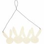 Konijnen - Houten Triplex Konijnen Decoratie - DIY Konijnenfiguur voor Knutselprojecten - Houten Konijnenornament - 11x25 cm - 1 Stuk