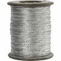 Koord - Metallic Zilverkleurig Koord - DIY Decoratief Koord - Hobby Macrame Koorden - Ophangkoord Voor Creatieve Projecten - Dikte 0,5mm - Lengte 100m - 1 Rol