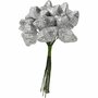 Zilveren Kunststerren - Polyfoam Sterren Decoratie - DIY Kerstversiering - Creatieve Knutselmaterialen - Stervormige Decoratie - 25 mm - 12 Stuks