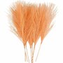 Kunstveren - Home deco - Veren - Polyester - Oranje - 15x8cm - Creotime - 10 Stuks