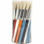 Kinderkwasten Set - Ronde Varkensharen Penselen - Schilderkwasten voor Peuters, Kleuters & Schoolgebruik - Geschikt voor Acrylverf, Waterverf & Hobbyprojecten - Set van 30 Stuks