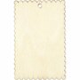 Houten Label 8x5,2 cm - Blank Hout - DIY Decoratie - 8 Stuks - Creatief Knutselen - Met Donkere Gegolfde Randen