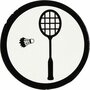 Badminton Silhouetten - Happy Moments Badminton Decoratie - DIY Badminton Stickers - Zwart/Wit Silhouetten - Decoratieve Badminton Figuren - 25 mm - 20 Stuks