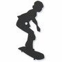 Skater Silhouetten - Happy Moments Skater Decoratie - DIY Zwarte Silhouetten - Kartonnen Skater Figuren - Creatieve Stickers voor Decoratie - 56x67 mm - 10 Stuks