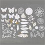 Labels - Goudkleurige Motieven - Aquarel Labels - Knutselpapier - Creatieve Labels - Waterverf - Goudfolie - Stevig Papier - 1,5-10 cm - 44 Stuks