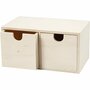 Ladenkast - Mini Houten Organizer - Opbergkastje Voor Knutselspullen, Sieraden & DIY - Afmetingen 9,2x17,7cm - Compact & Handig Voor Creatieve Werkplekken