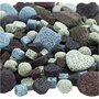 Lava Kralen Mix – Gekleurde Lava Kralen in Diverse Vormen – Afmetingen 6-37 mm – Gatgrootte 1+2 mm – 20 Slagen – Kleuren Assorti voor Creatieve Sieraden en DIY Projecten