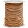 Leerkoord - Beige Leren Koord - Hobbykoord Van Leer - Leather Cord - Draad Voor Sieraden Maken - Macramé Koord - Beige - Dikte 2mm - Lengte 50m - 1 Rol