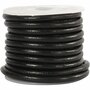 Leerkoord - Zwart Leren Koord - Hobbykoord Van Leer - Leather Cord - Draad Voor Sieraden Maken - Macramé Koord - Zwart - Dikte 4mm - Lengte 5m - 1 Rol