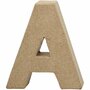 Papier-Mâché Letter A - DIY Kartonnen Letter - Knutsel Letter - Hobby Deco Letter - Houten Letters - 3D Knutselletters - Decoratie Letters - H 10 cm - B 9,5 cm - Dikte 1,7 cm - 1 Stuk